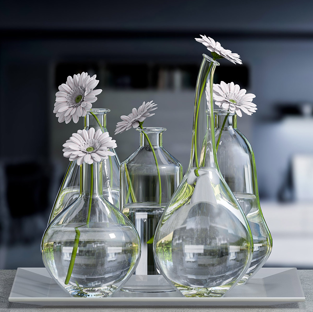 Decorative vase with gerbera flower 1
