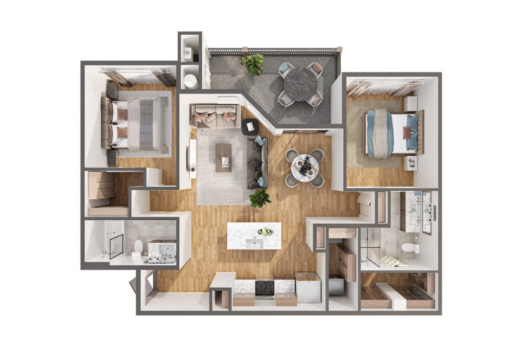 3 floor plan visualization 