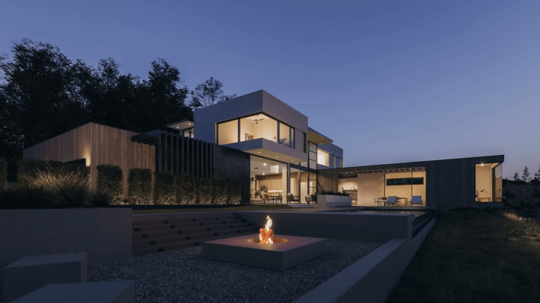 nighttime 3d rendering