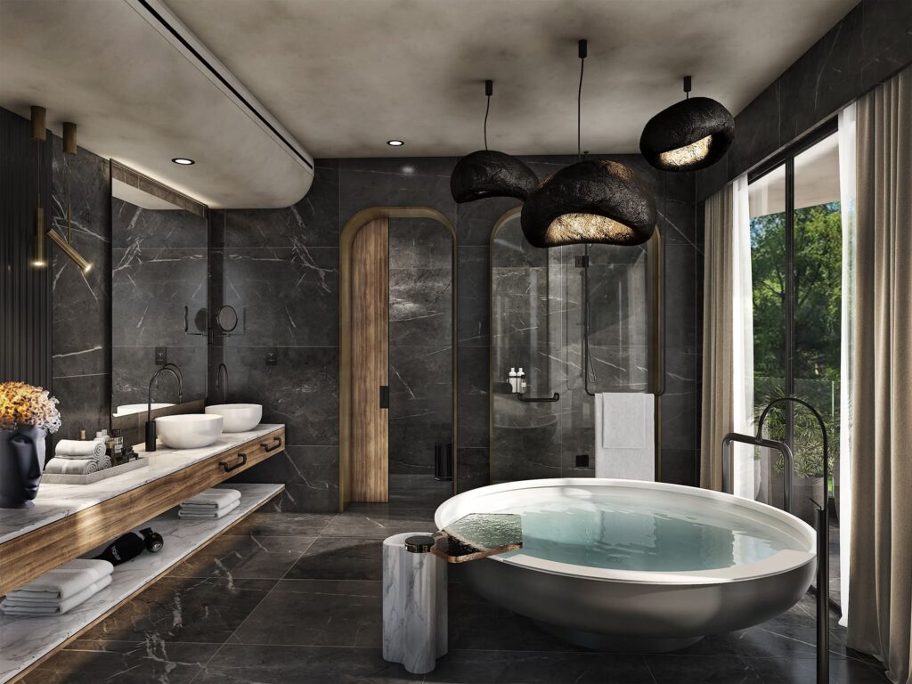 3d bathroom interior rendering