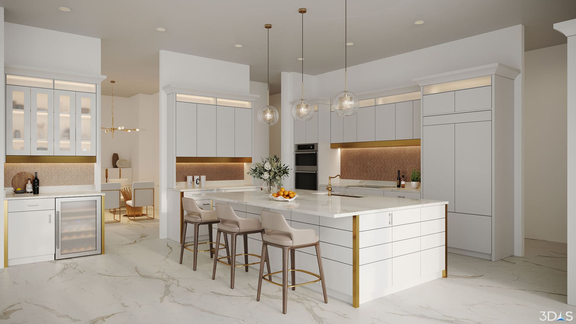 kitchen interior rendering