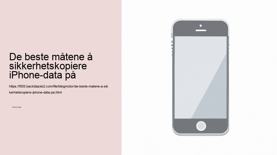 De beste måtene å sikkerhetskopiere iPhone-data på