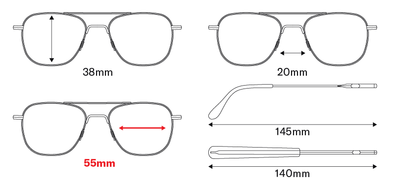 How to know sunglasses size on sale