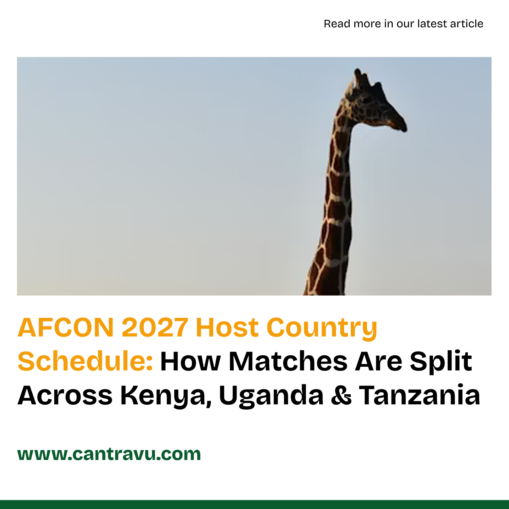 AFCON 2027 Host Countries Schedule & Match Distribution