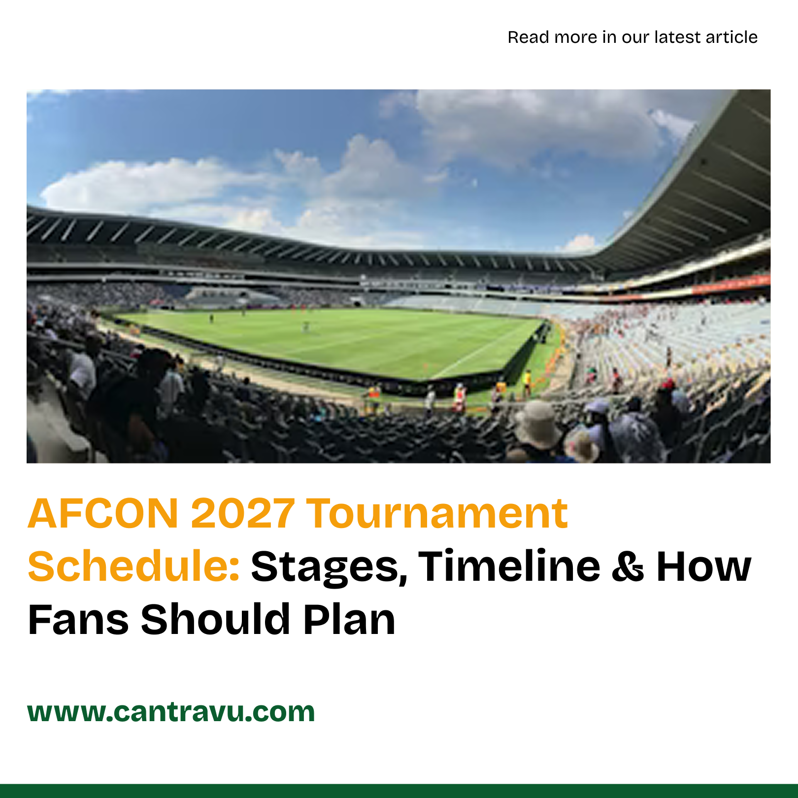 AFCON 2027 Tournament Schedule Breakdown