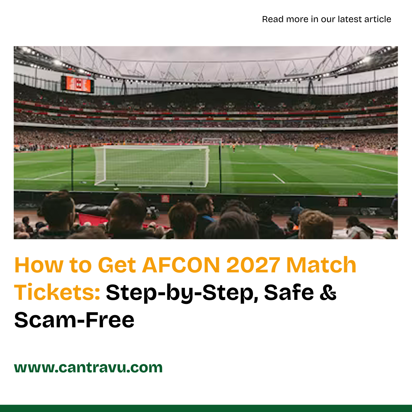 How to Get AFCON 2027 Match Tickets: Complete Guide