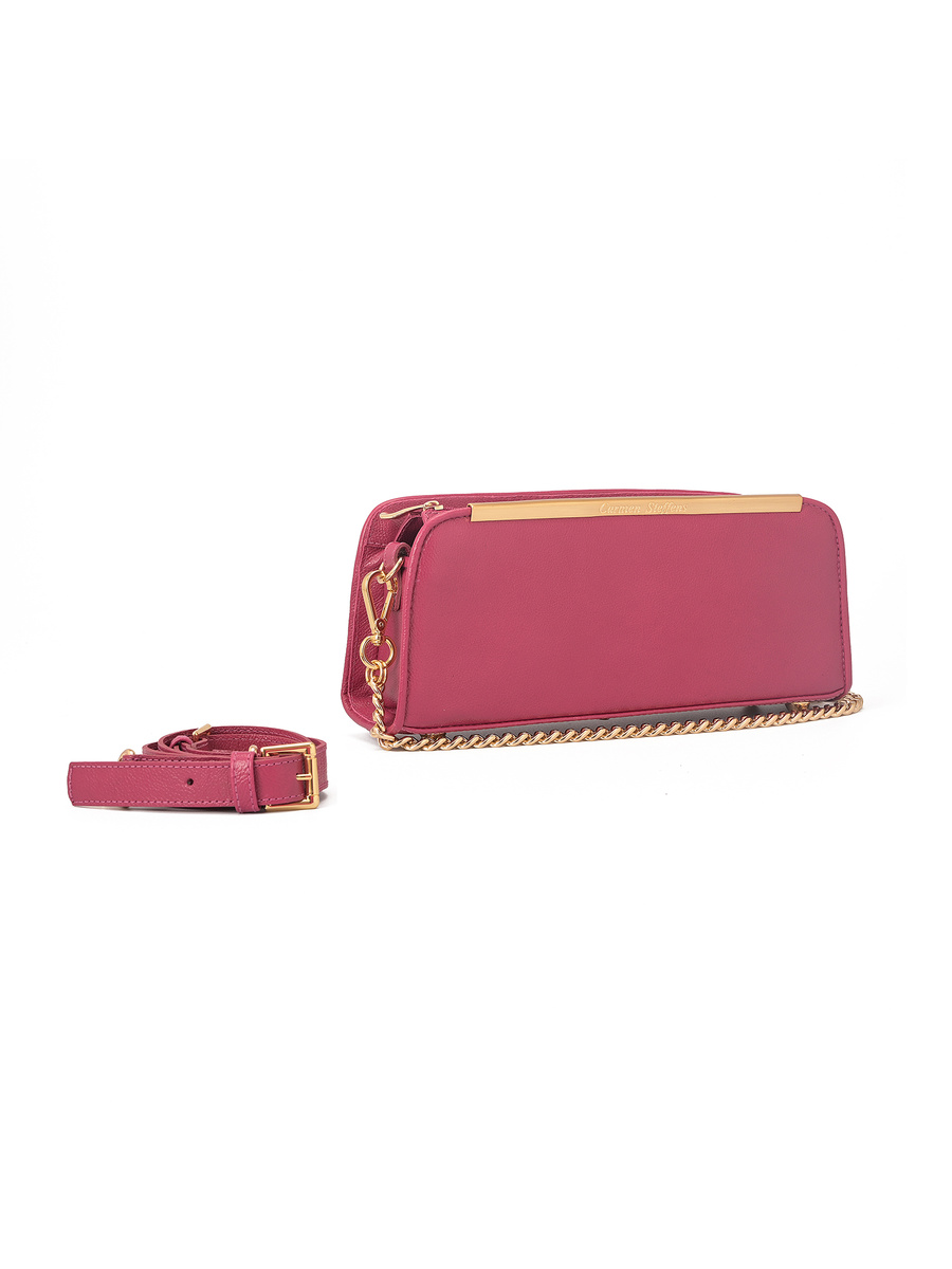 Fuchsia Pink Baguette Bag