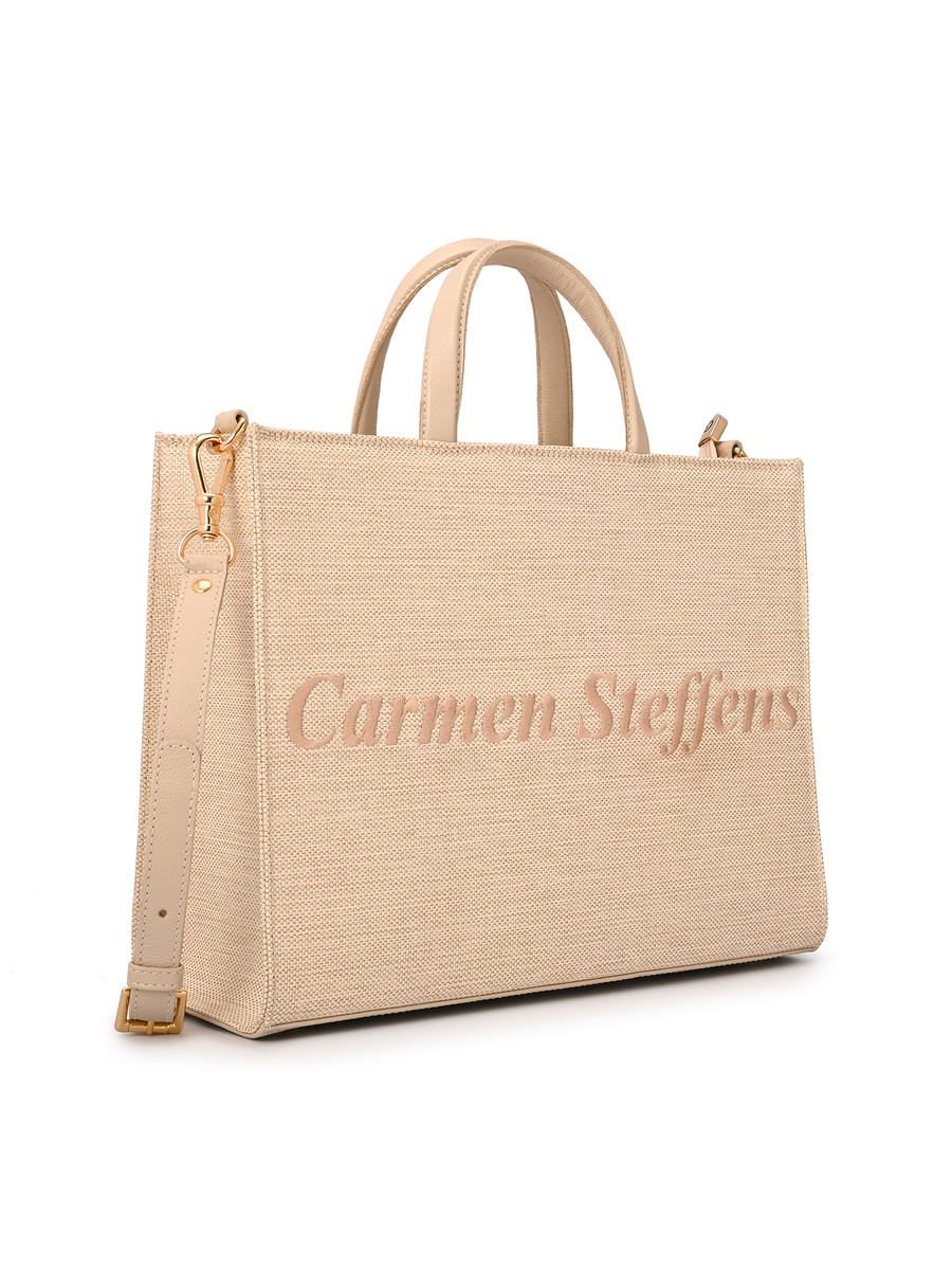 Hazelnut Embroidered Tote Bag Carmen Steffens