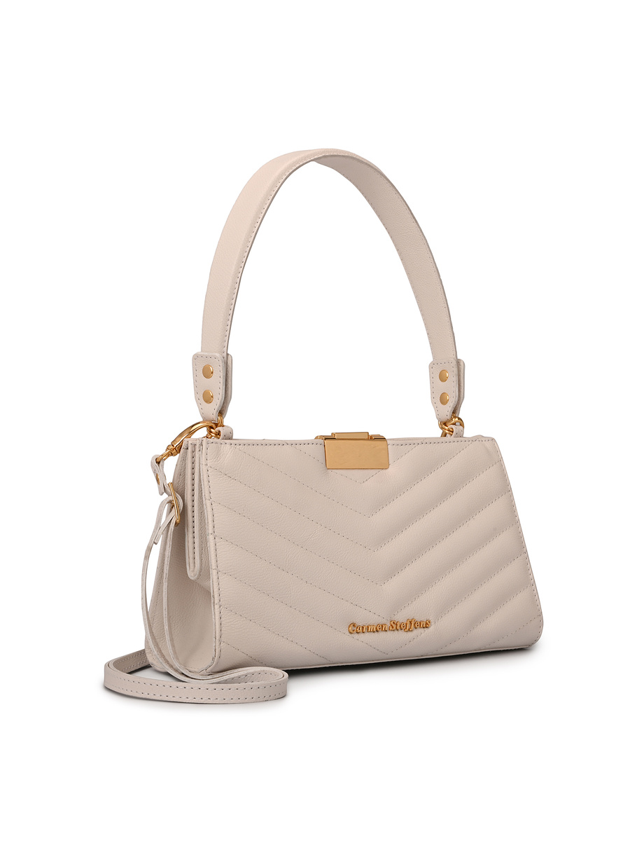 White Bianco Quilted Shoulder Bag