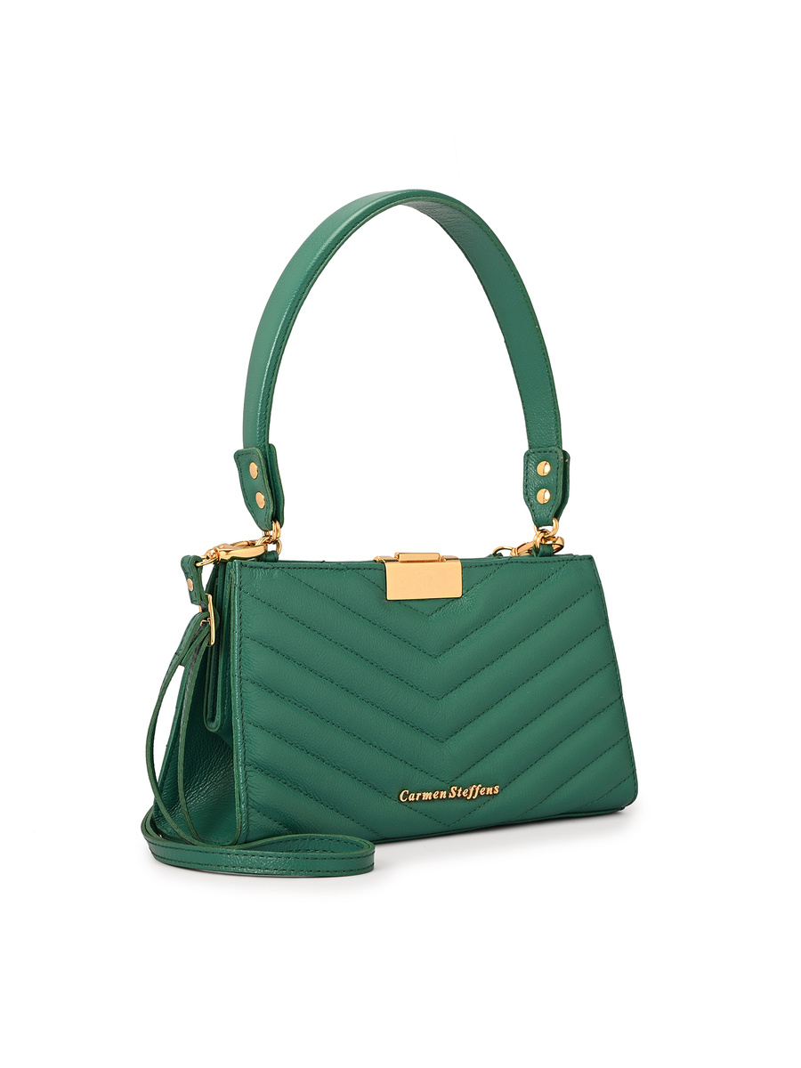 Eucalyptus Green Quilted Shoulder Bag