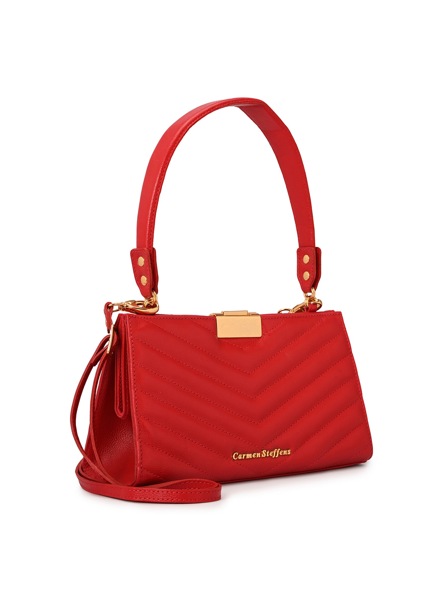 Red Ruby Quilted Shoulder Bag