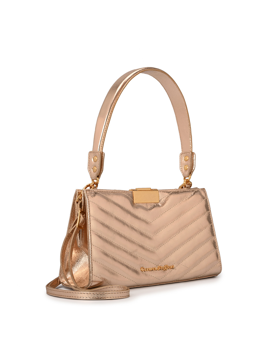 Gold Quilted Shoulder Bag