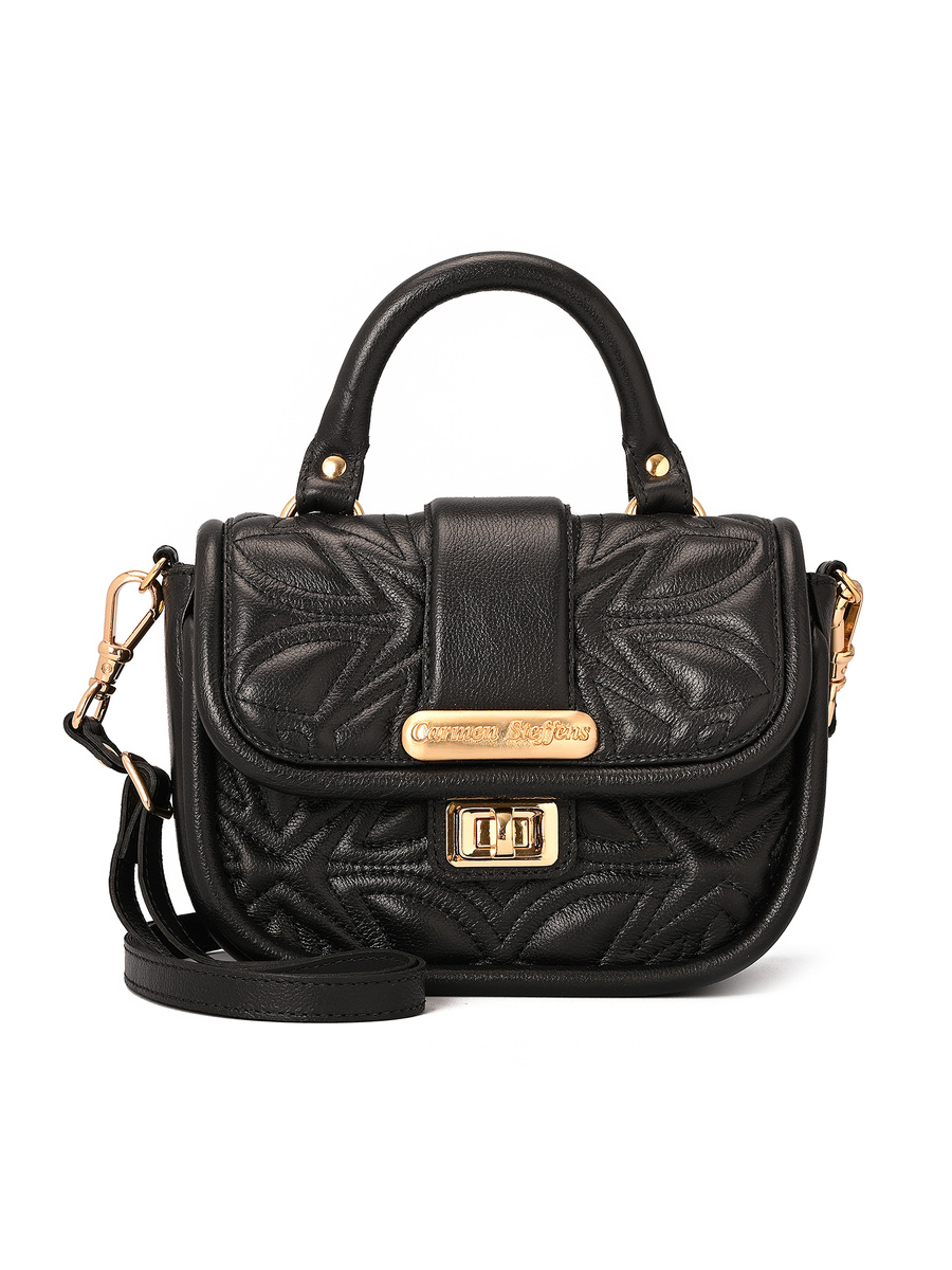 Black Top Handle Bag