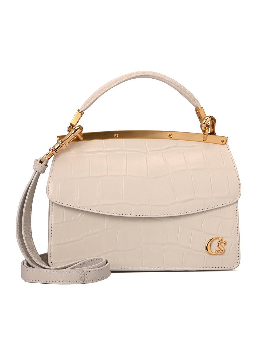 Bianco White Reversible Leather Tote