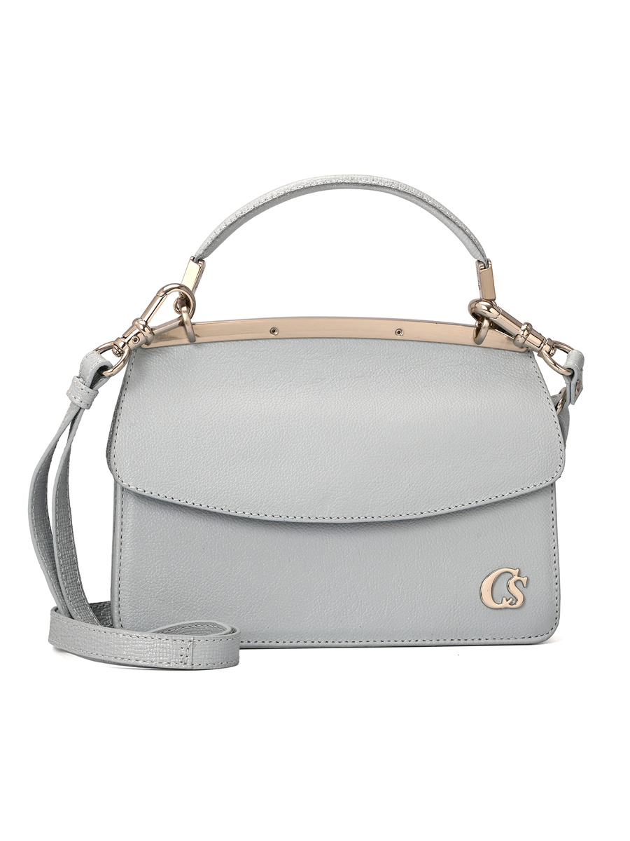 Sky Blue Double-Sided Leather Bag