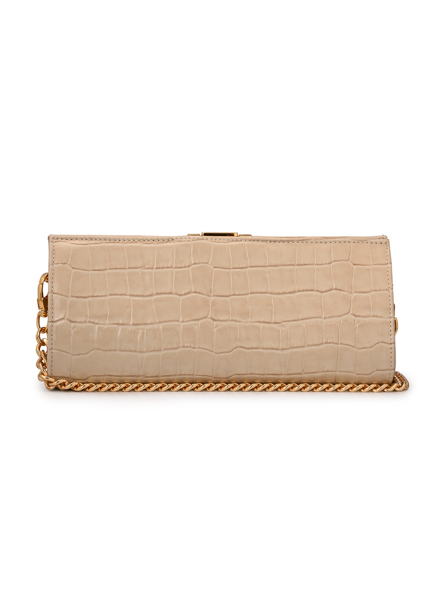 Off-white Croco Leather Crossbody Bag