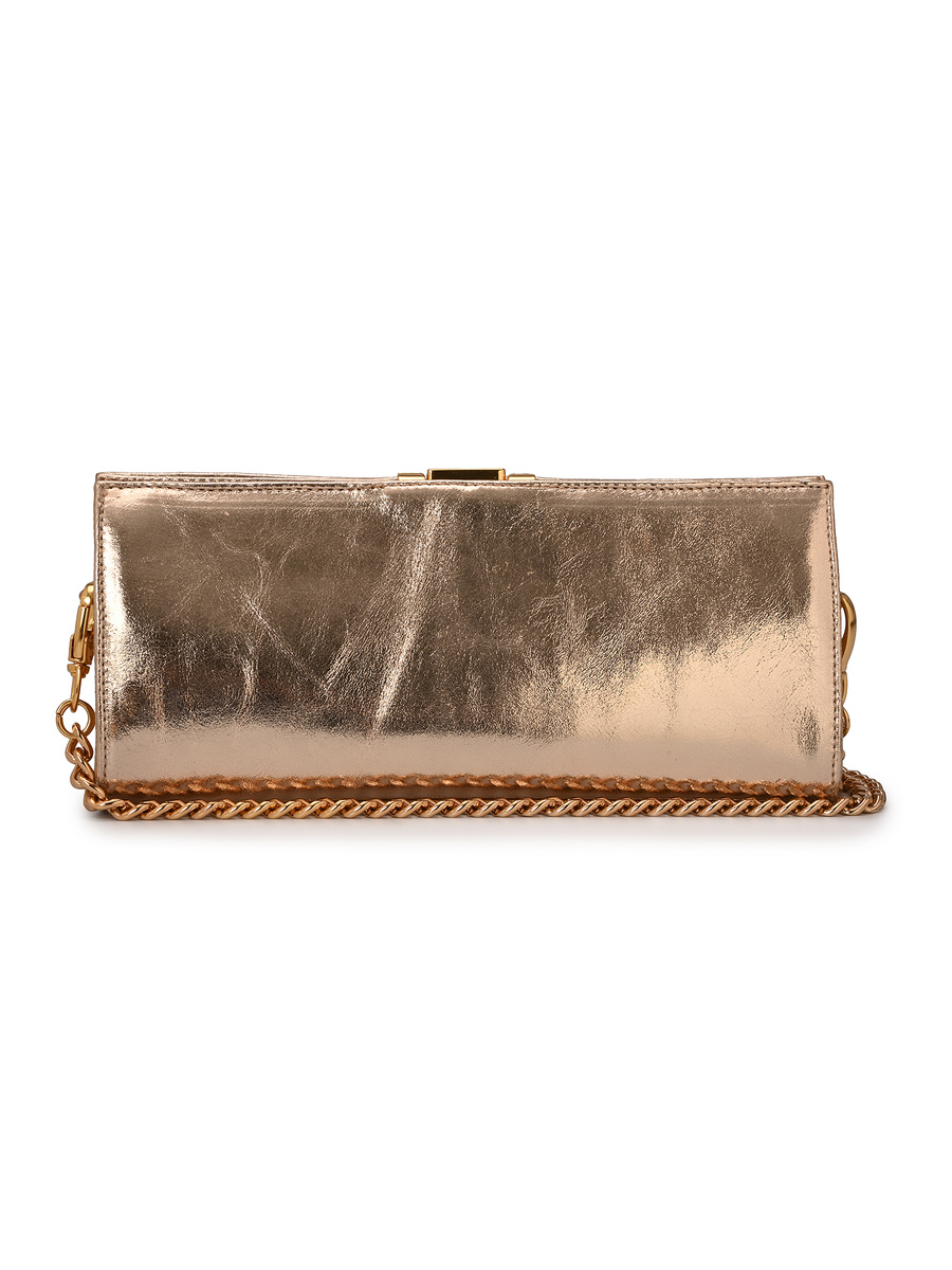 Gold Crossbody Bag Leather