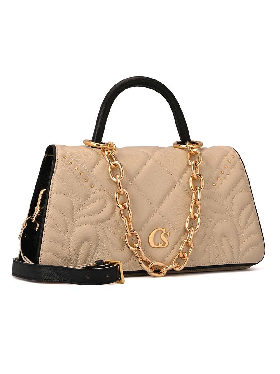 Quilted Bag Chain Off-White