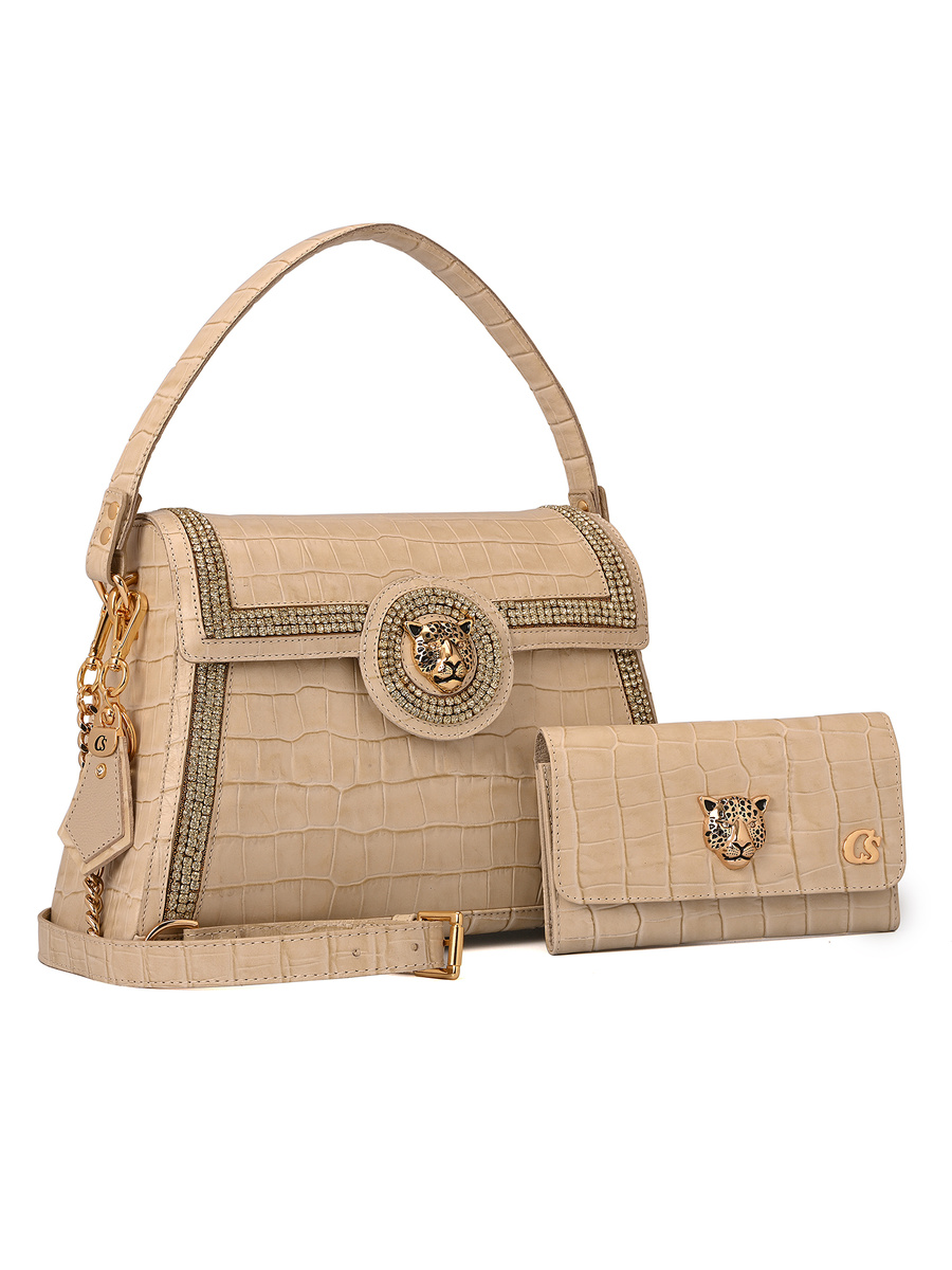 Premium Croco Off-White Bag