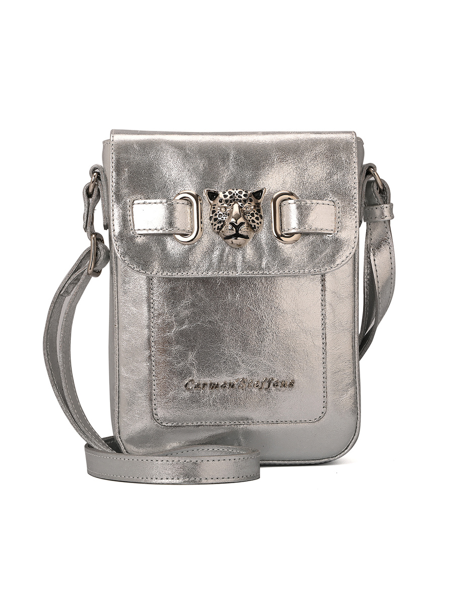 Crossbody Bag Leopard Silver