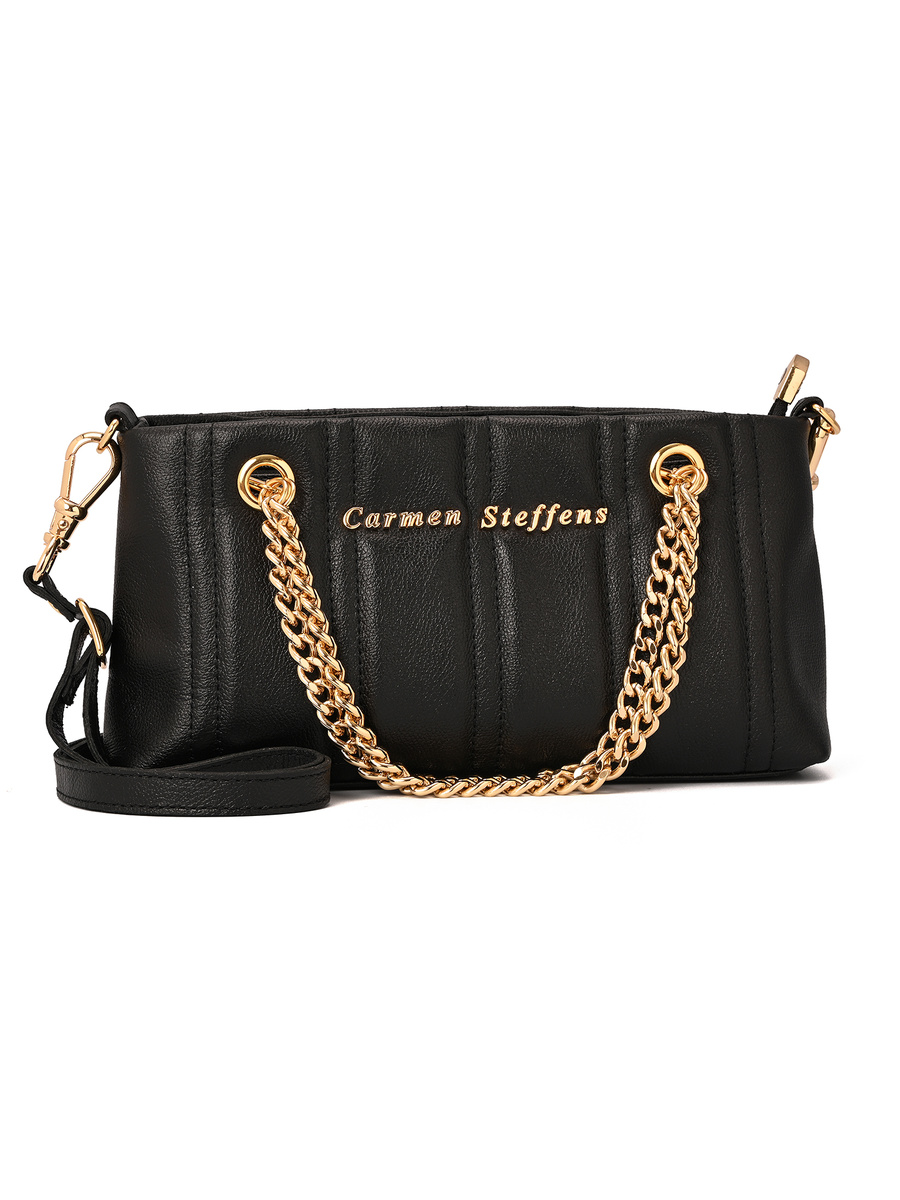 Quilted Bag Chains Black