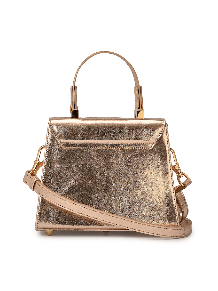 Golden Top Handle Bag
