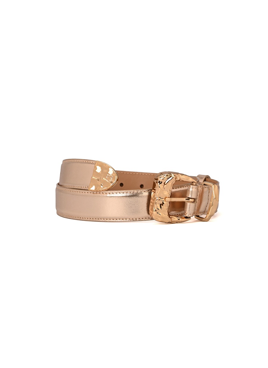 Golden Belt with Hammered Buckle