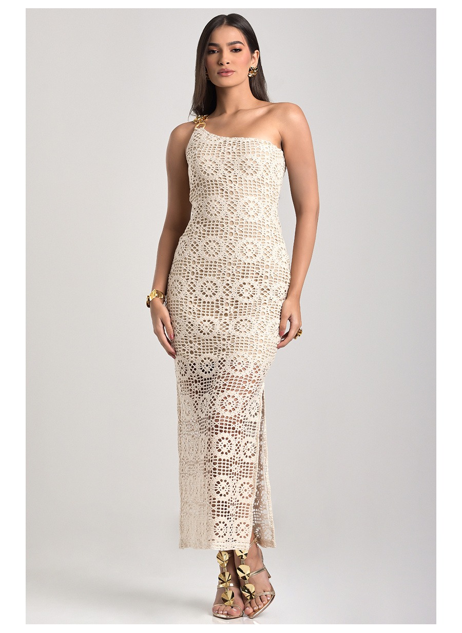 Asymmetric One-Shoulder Dress with Slit