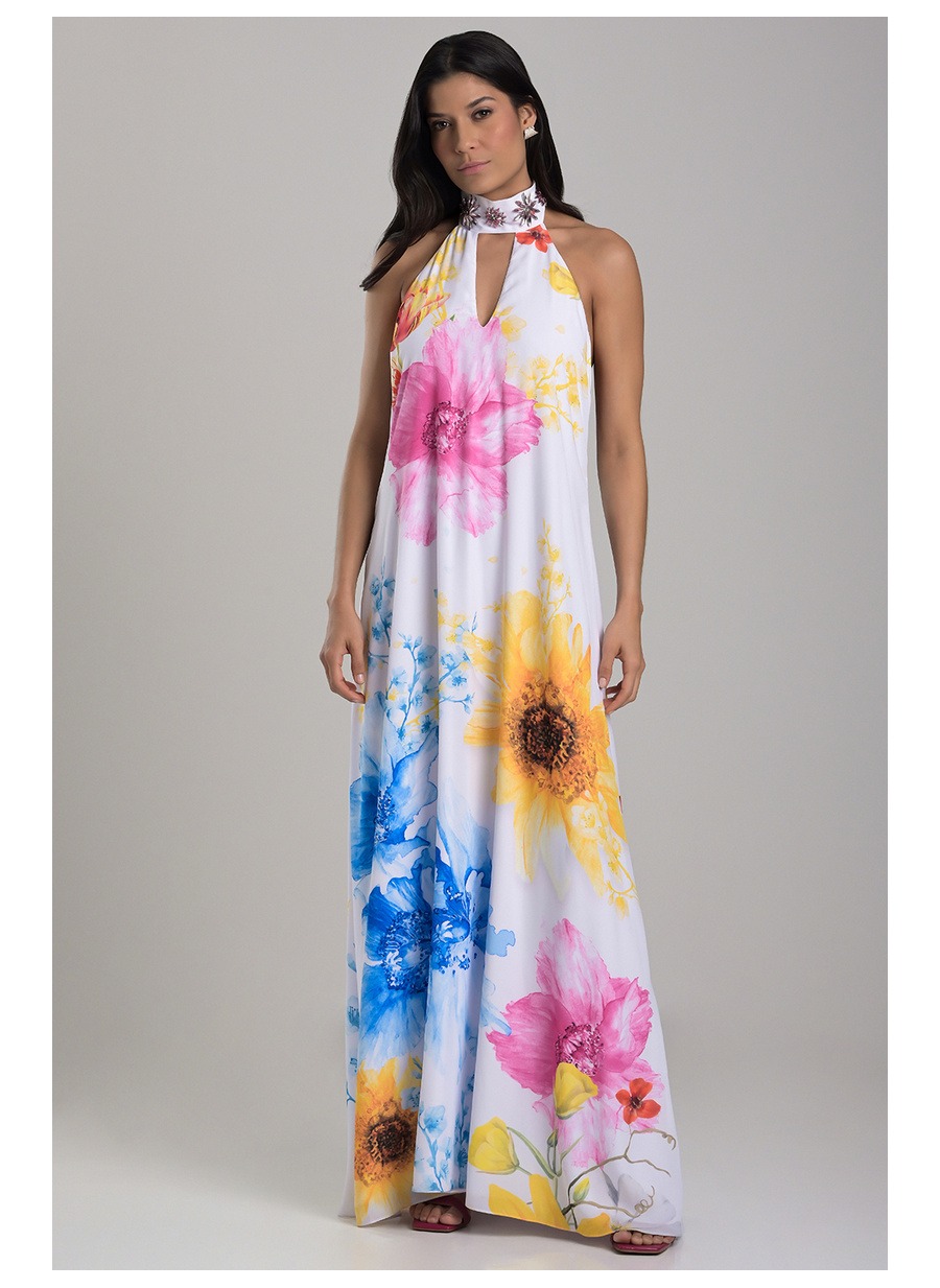 Long Halter Neck Dress