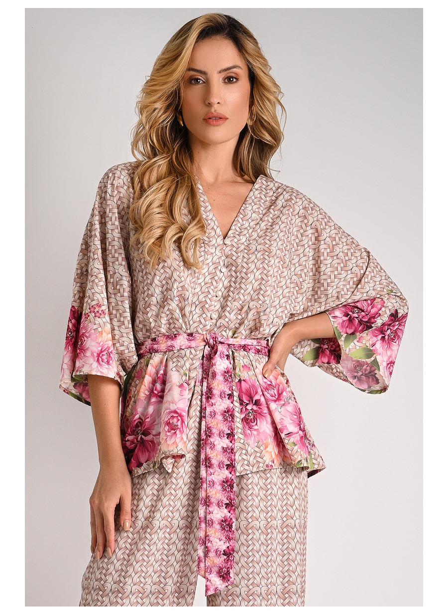 Loose Blouse With Belt
