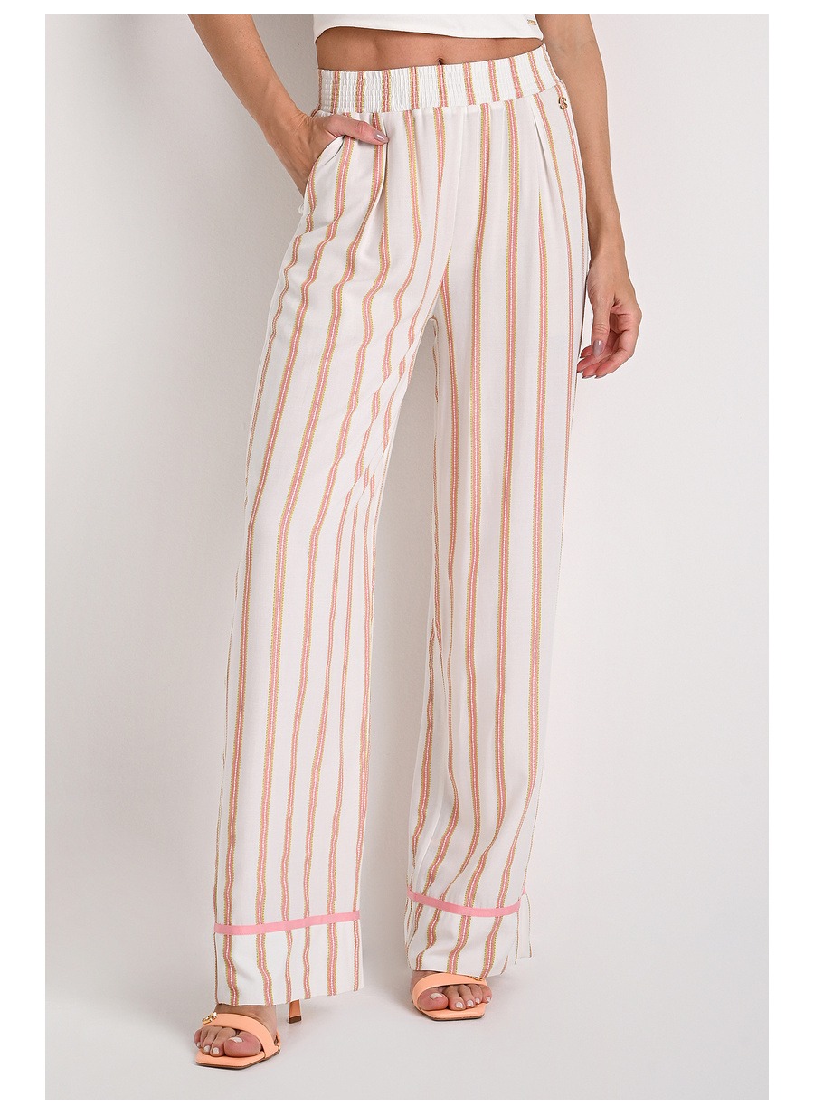 Striped Hem Detail Pants