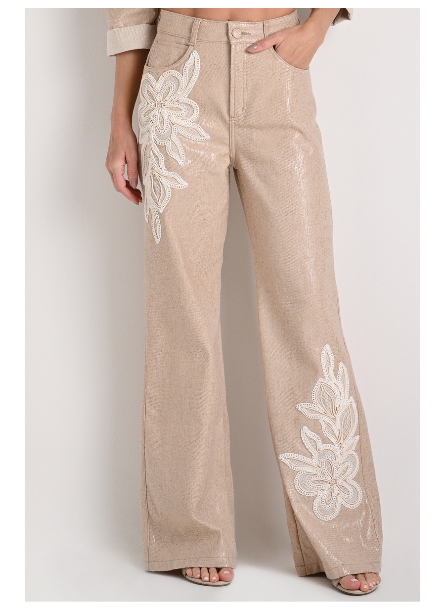 Palazzo Pants Rustic Texture