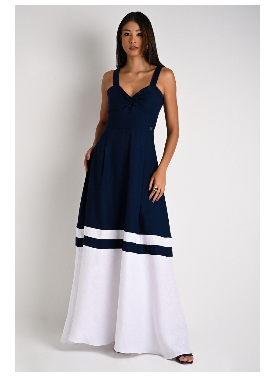 Godet Dress with Nefertiti Hemline Cutouts
