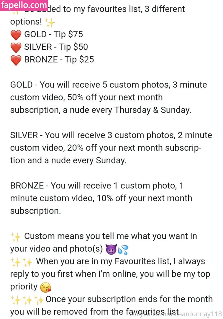 chardonnay118 Onlyfans Photo Gallery 