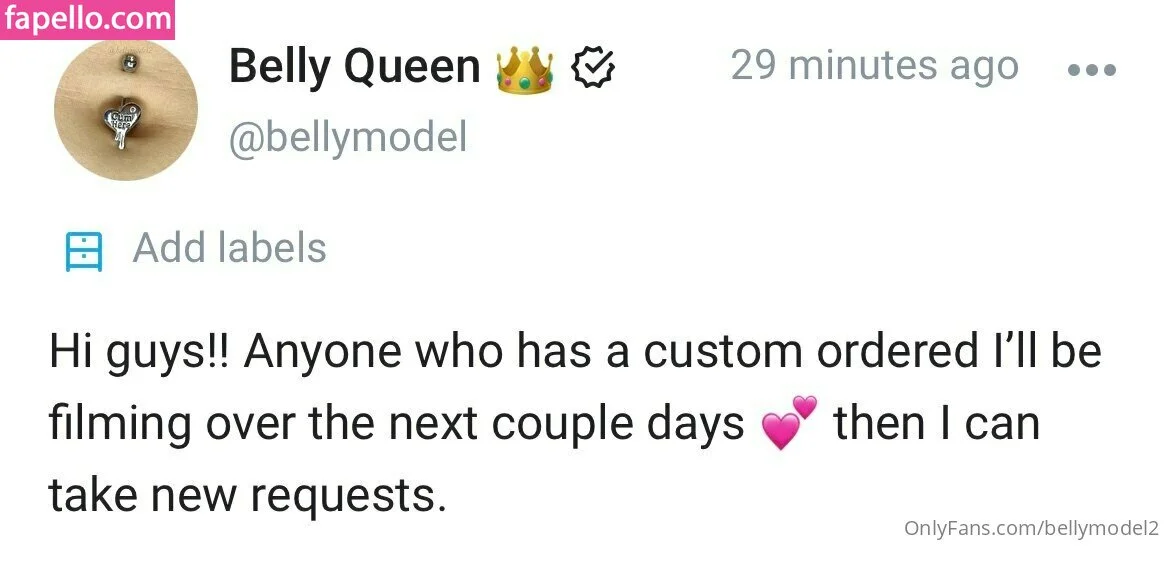 bellymodel2 Onlyfans Photo Gallery 