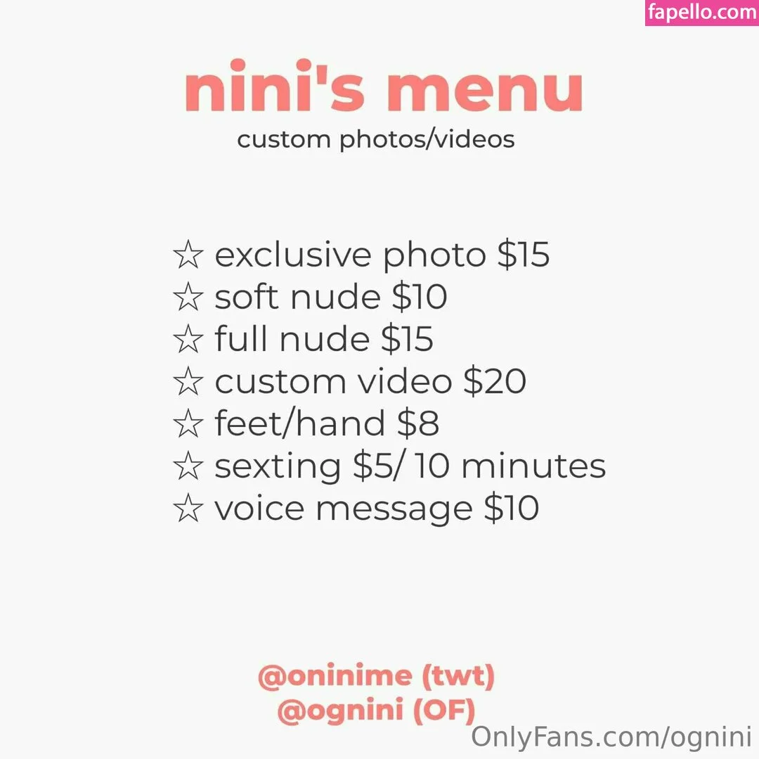 ognini Onlyfans Photo Gallery 