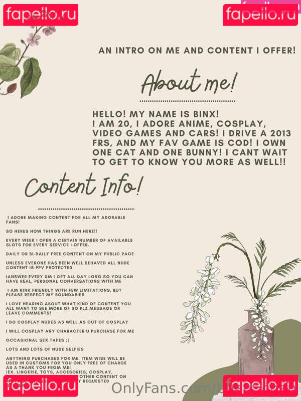 Binx / Binxbasilisk / battybinx Onlyfans Photo Gallery 