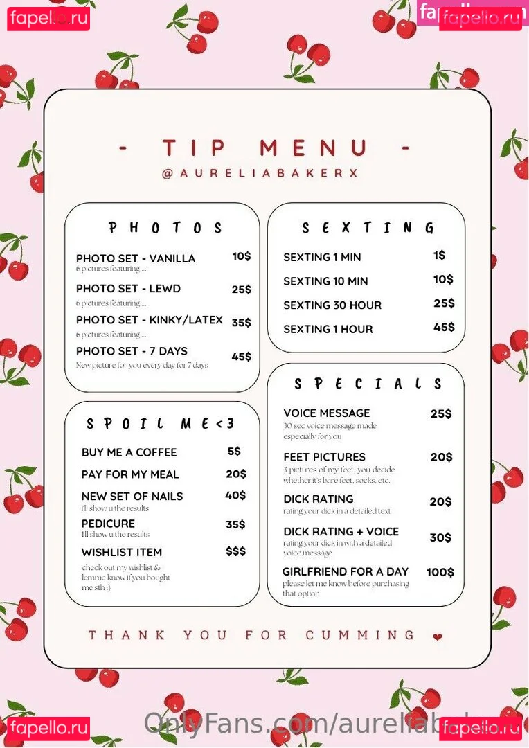 aureliabakerx Onlyfans Photo Gallery 