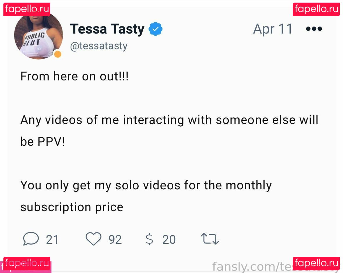 anyuser / tastefultess / tessatasty Onlyfans Photo Gallery 