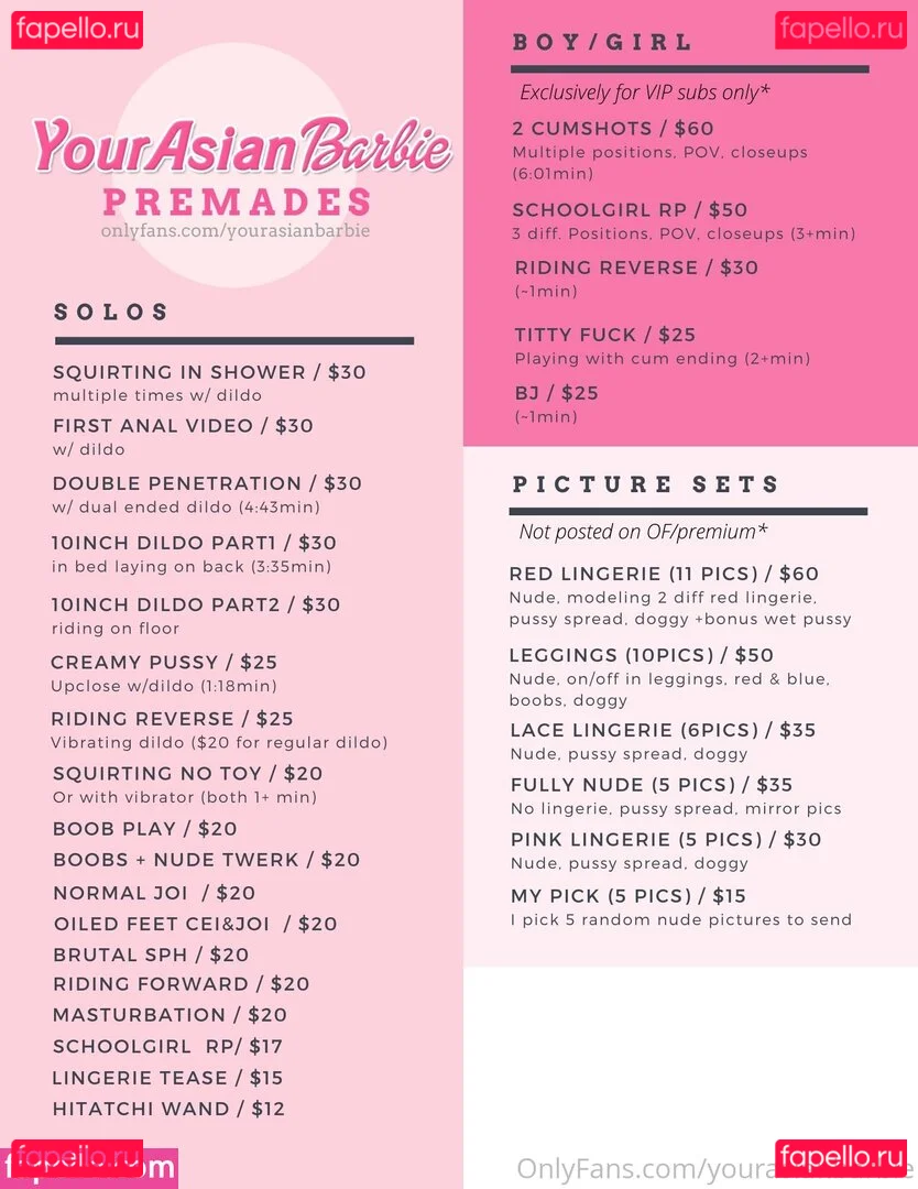 asianbarbiefree Onlyfans Photo Gallery 