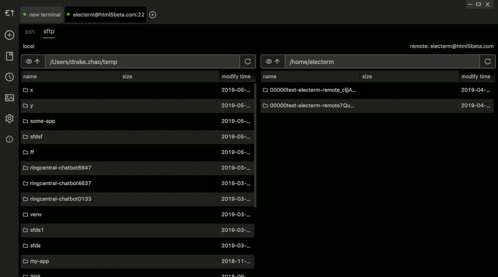 electerm 开源ssh终端/ssh/telnet/serialport/sftp客户端(linux, mac, win)