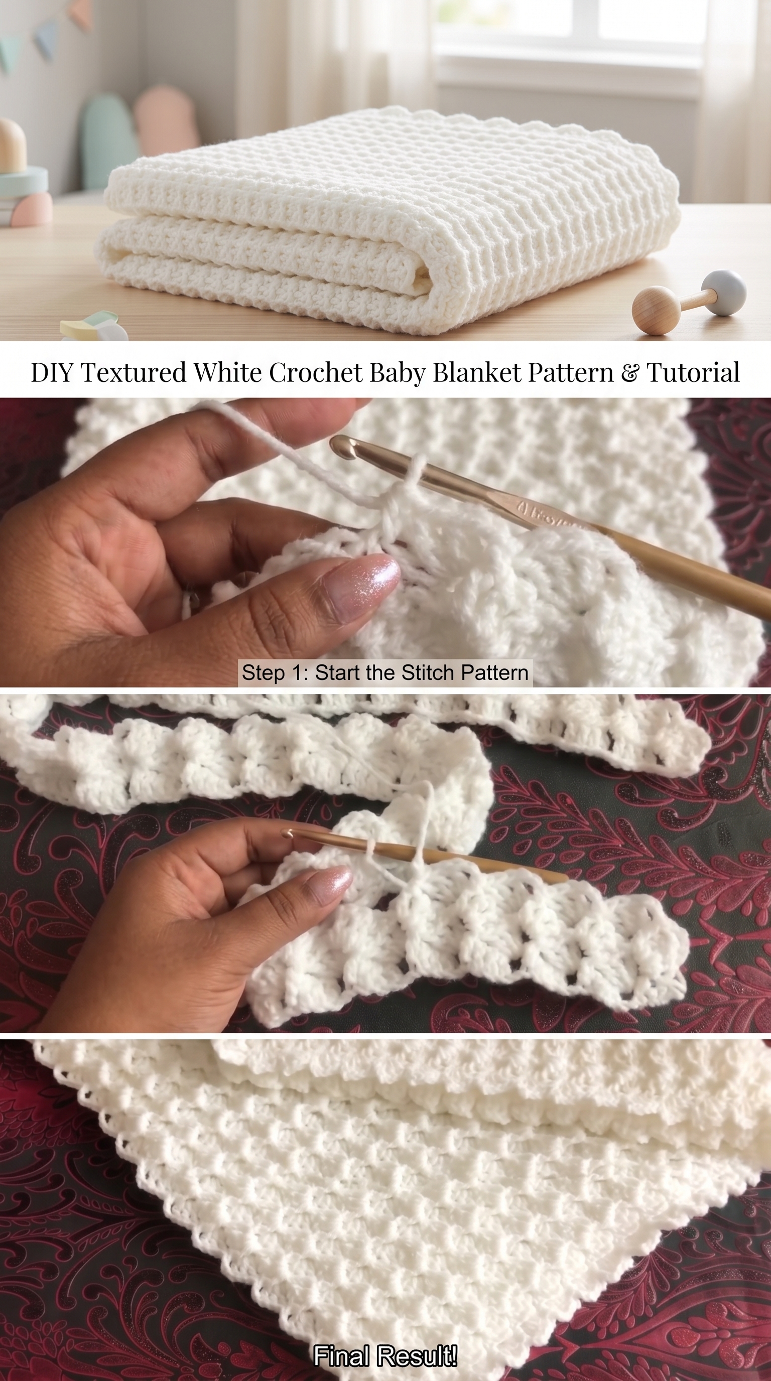 Crochet Baby Blanket: A Soft and Timeless Treasure pattern
