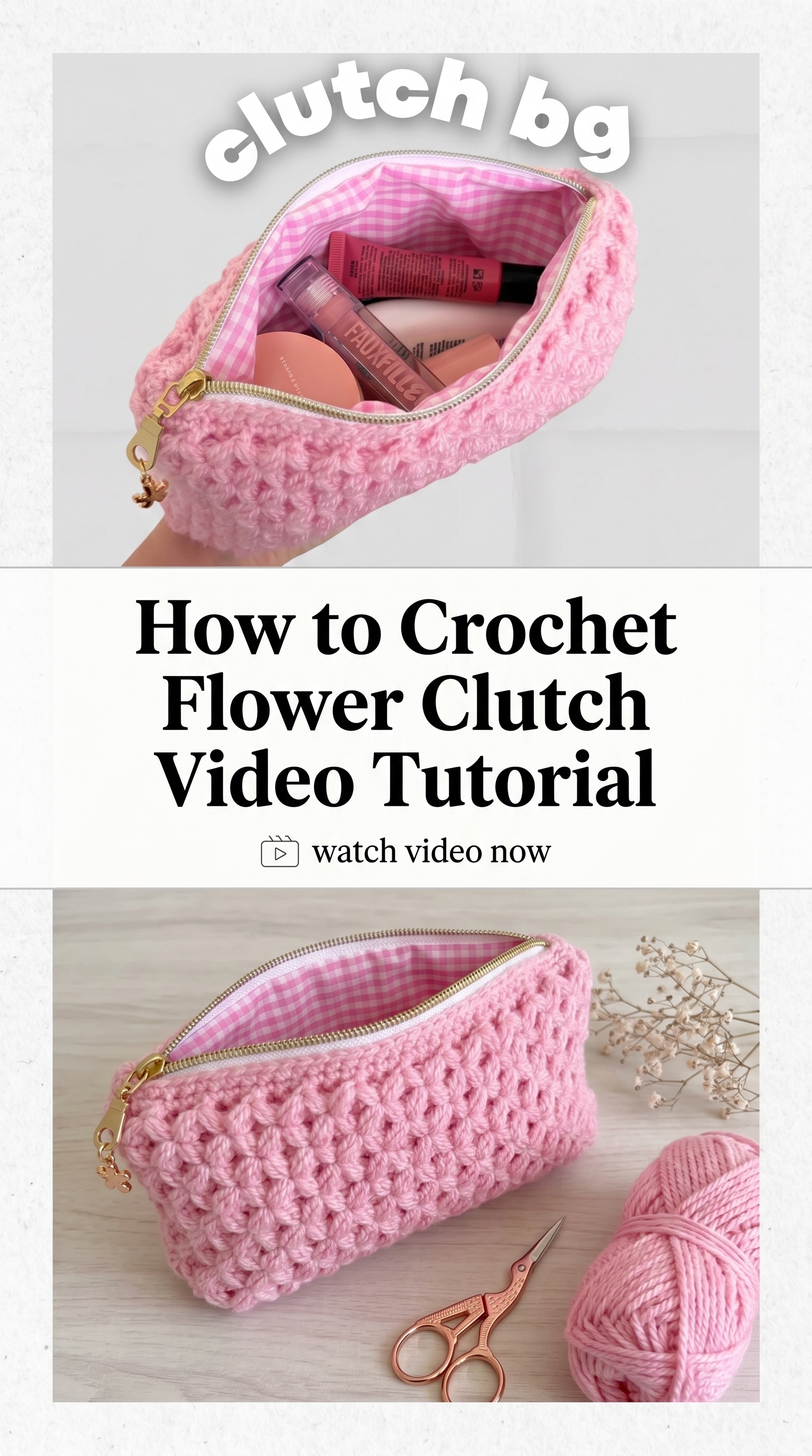 Crochet Flower Clutch: A Charming Everyday Essential