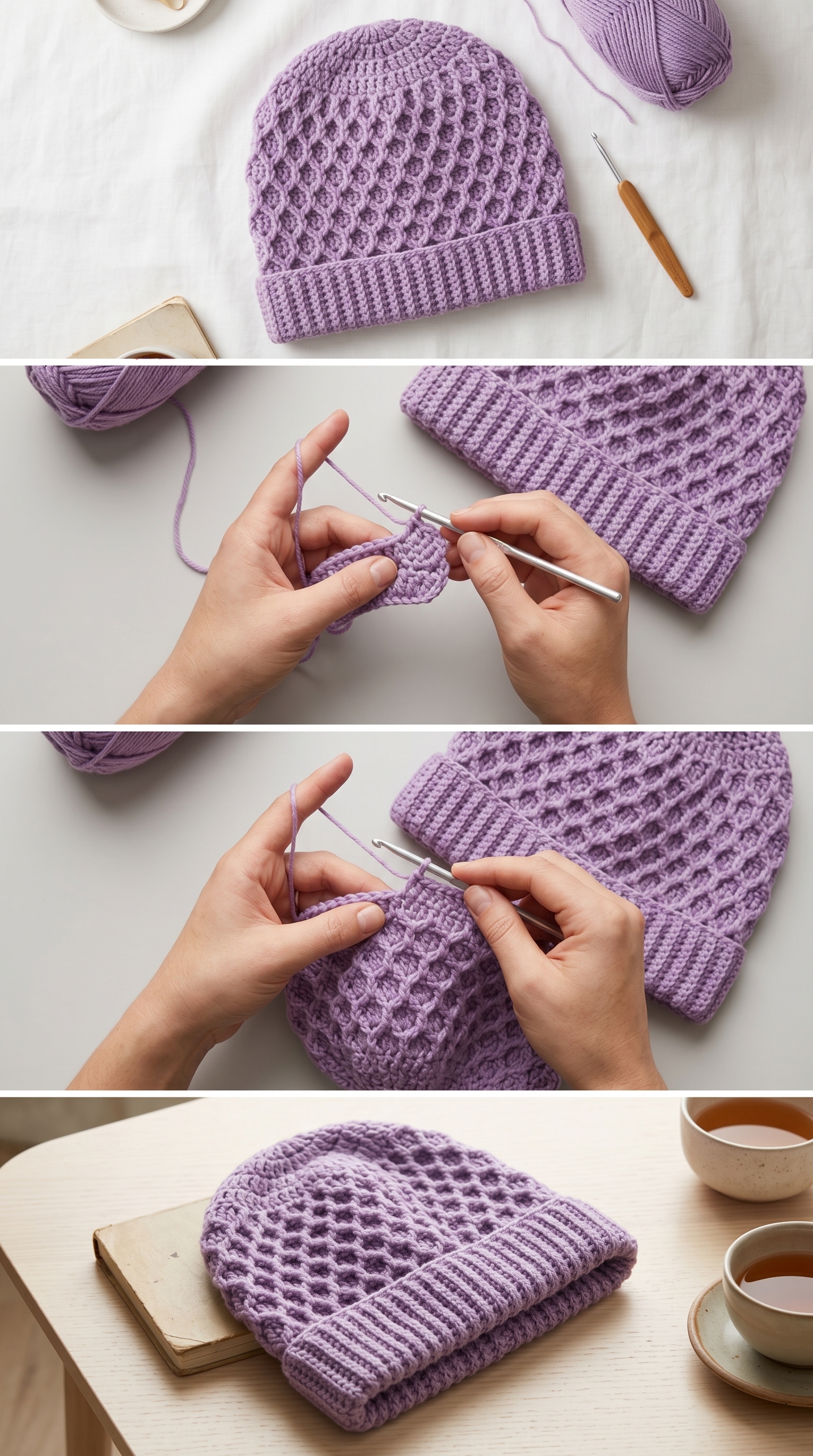 Crochet Honeycomb Beanie: A Cozy Winter Essential pattern