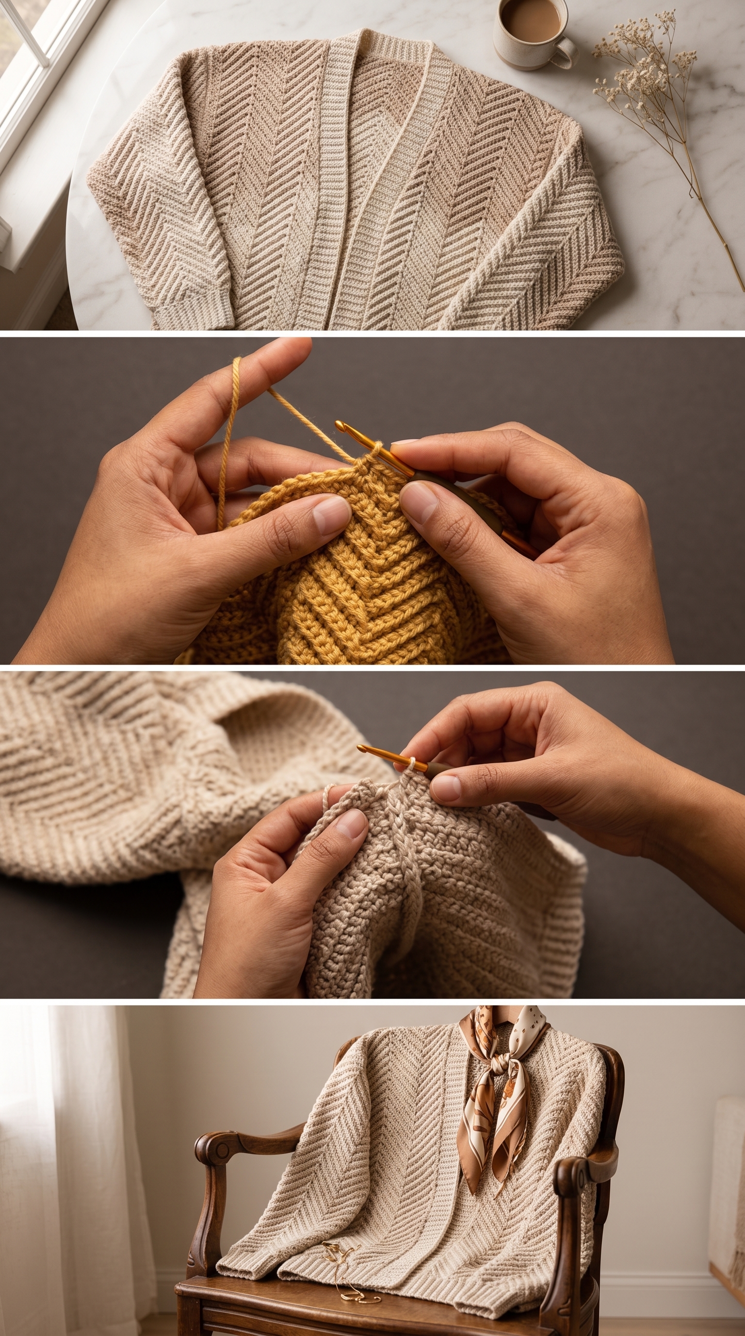 Crochet Textured Cardigan: A Timeless Wardrobe Essential pattern