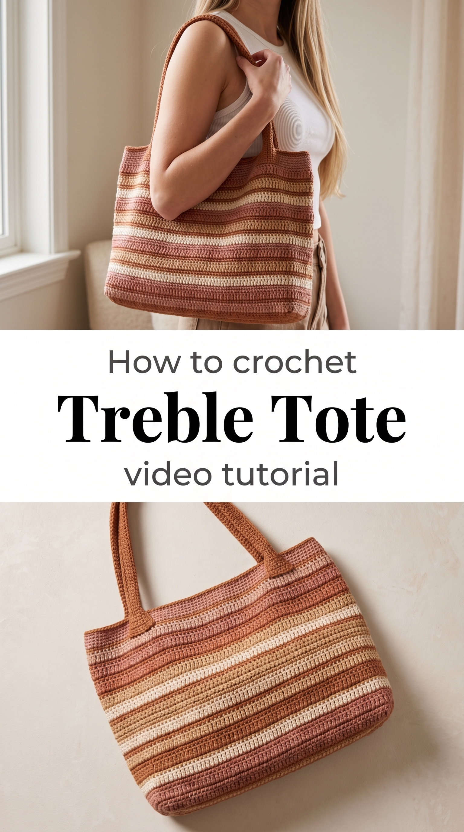 Crochet Treble Tote Bag: A Chic Everyday Essential
