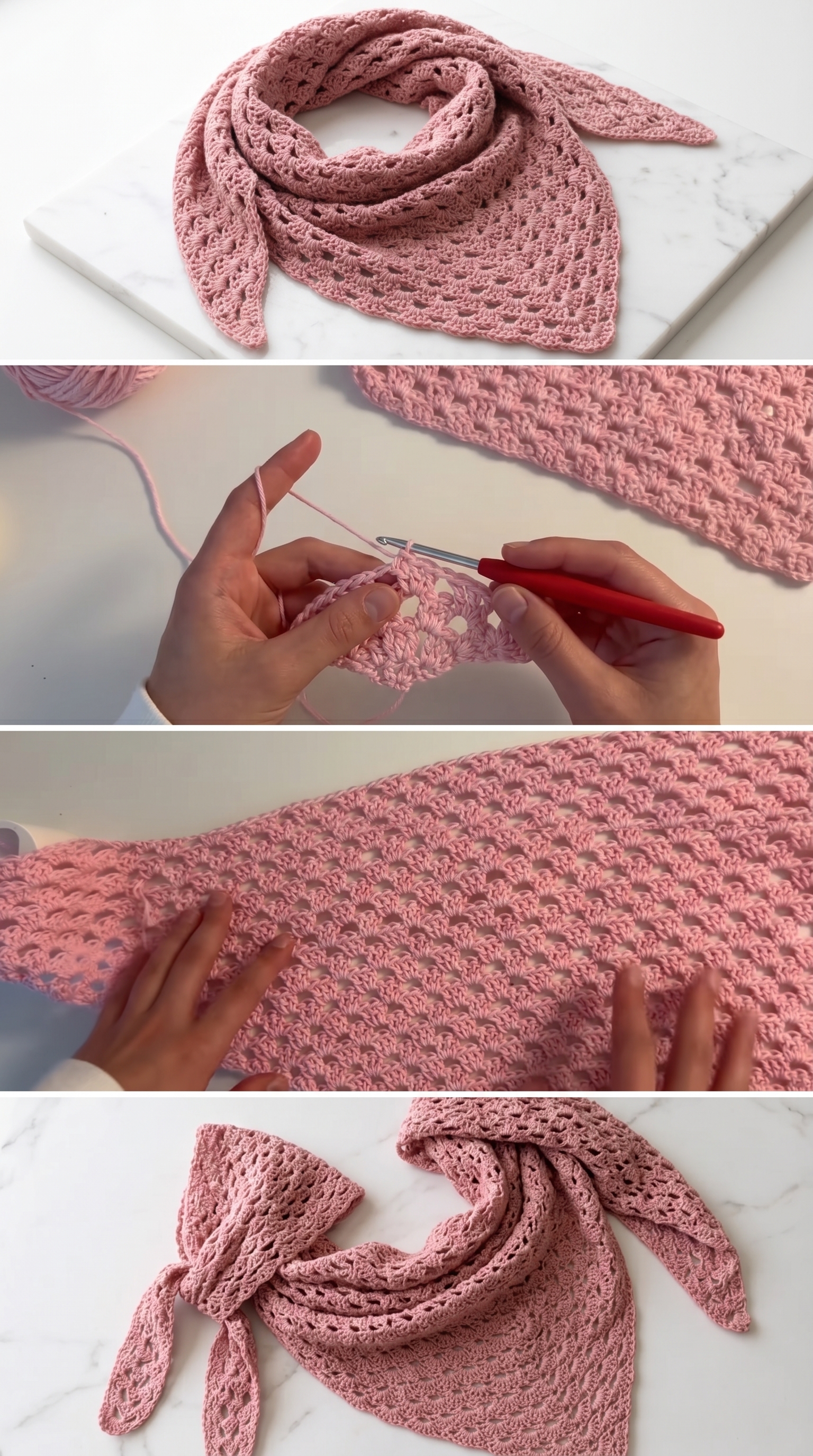 Crochet Triangle Head Scarf: A Breezy Bohemian Accent pattern