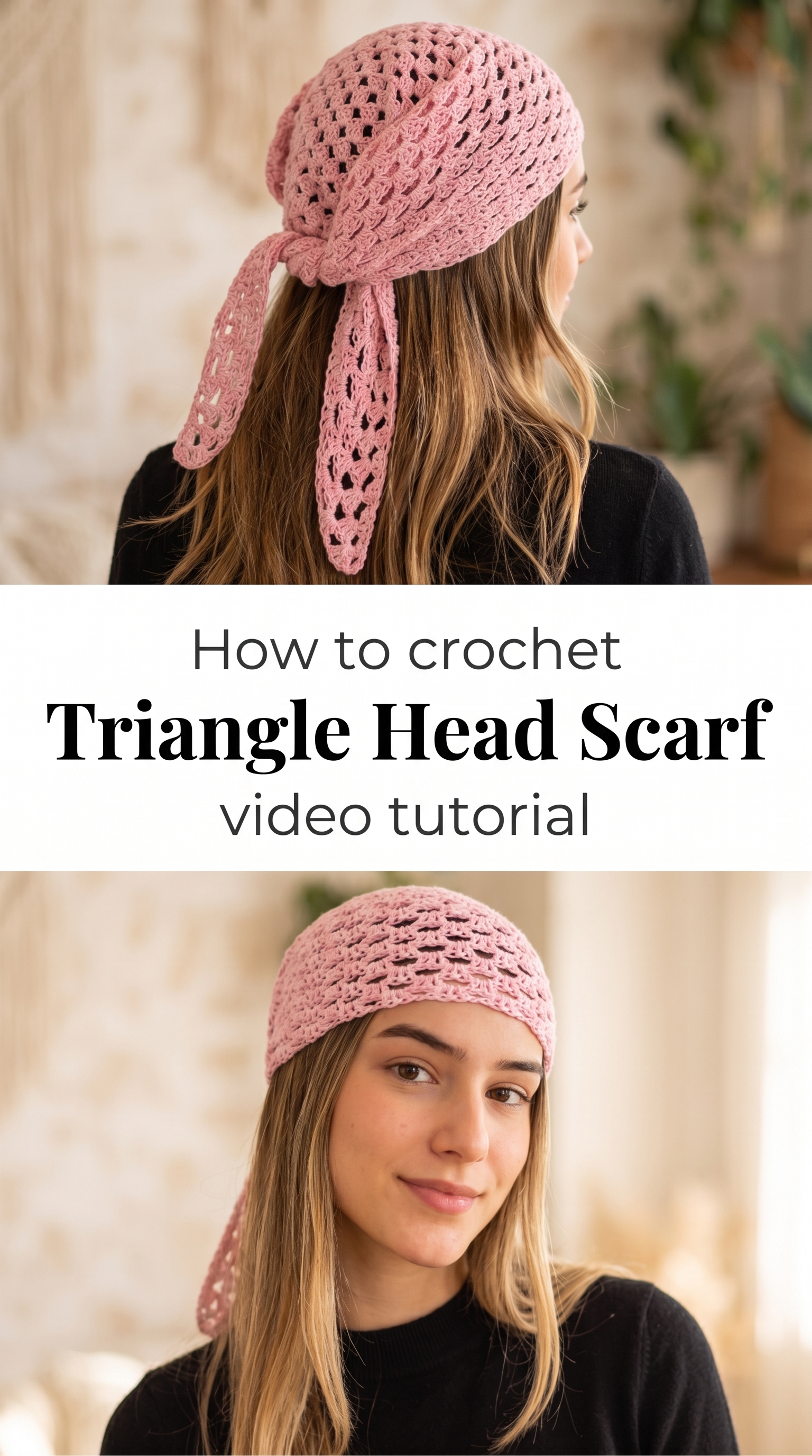 Crochet Triangle Head Scarf: A Breezy Bohemian Accent