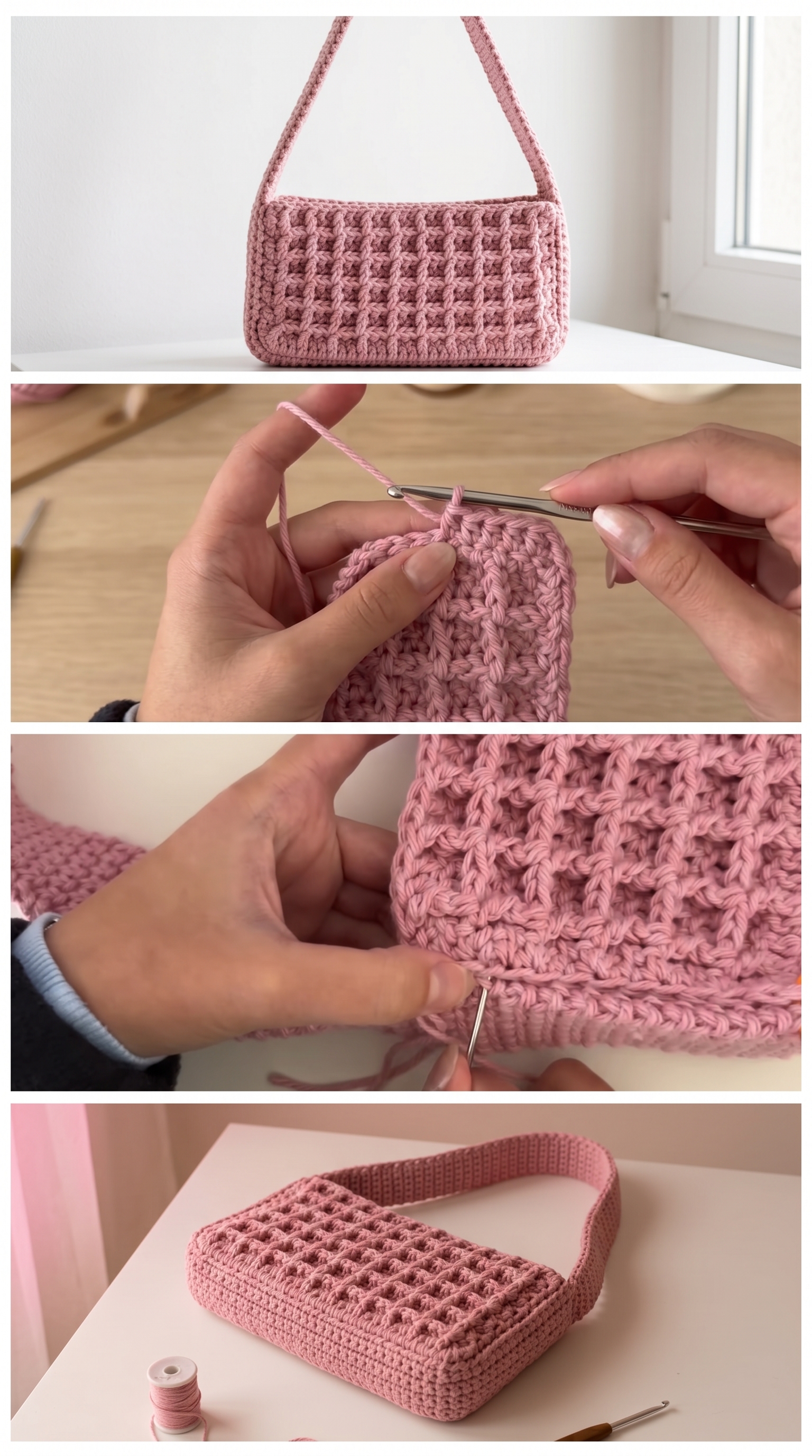 Crochet Waffle Bag: A Textured Everyday Essential pattern