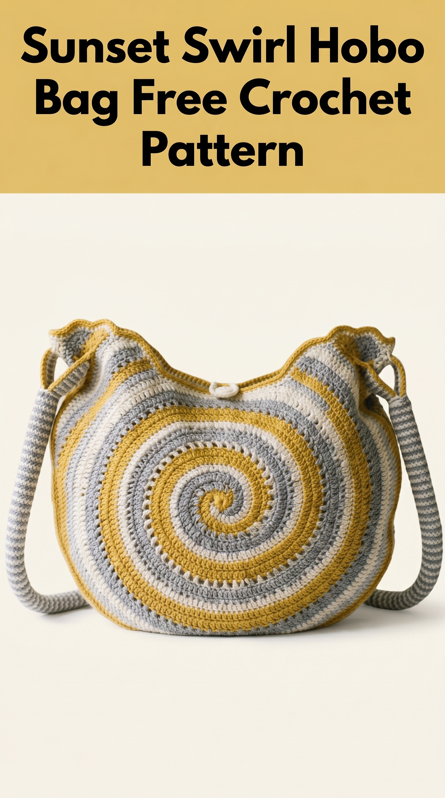 Sunset Swirl Hobo Bag Free Crochet Pattern